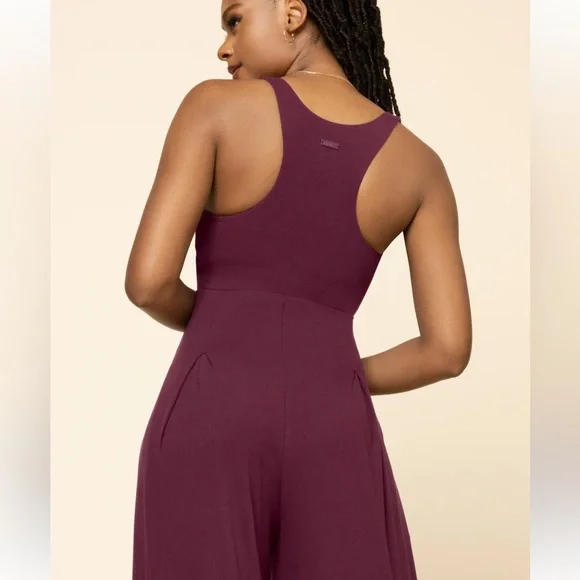 POPFLEX Go with the Flow Jumpsuit - Vineyard Wine MEDIUM - Picture 3 of 9